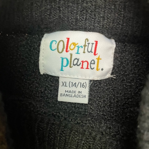 Girl’s Black Mock neck Flower Sweater NWT - Picture 2 of 7